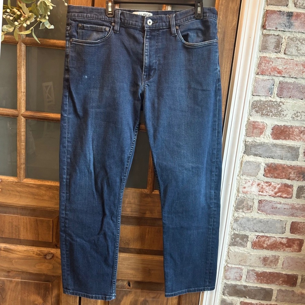 Jos‎ A Bank Mens Jeans 36x30 1905 Tailored Fit Dark Wash Preppy Designer FLAW